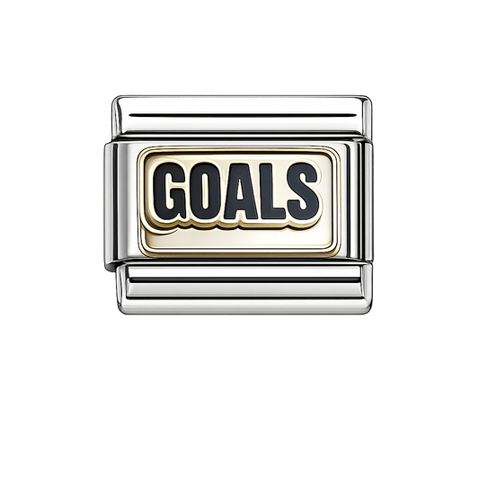 Goals Italian Charm — Silver