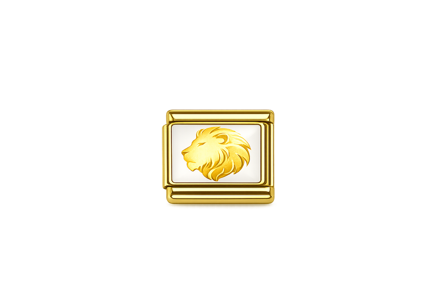 Gold Lion gold charm Italian Charm — Gold