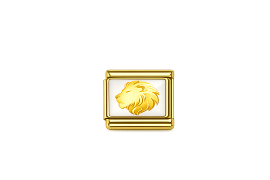 Gold Lion gold charm Italian Charm — Gold