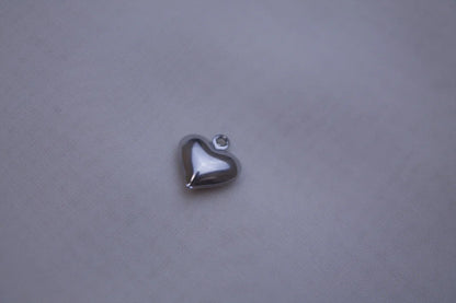 Classic Hollow Heart Silver Charm