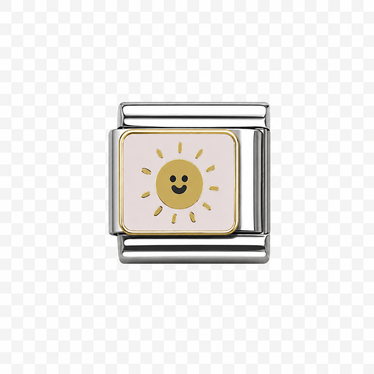Happy Sun silver charm Italian Charm — Silver