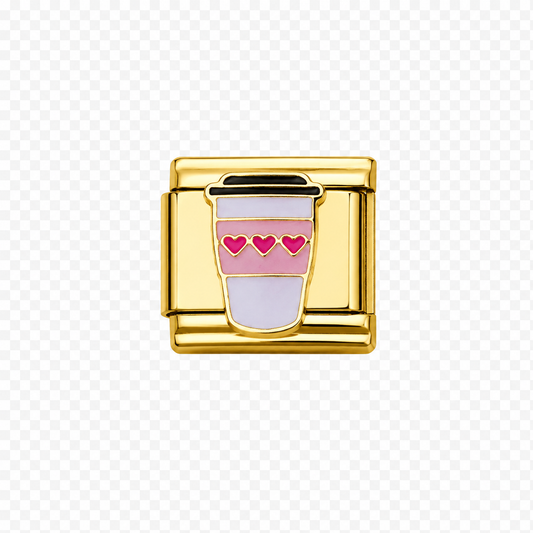 Heart Latte Italian Charm
