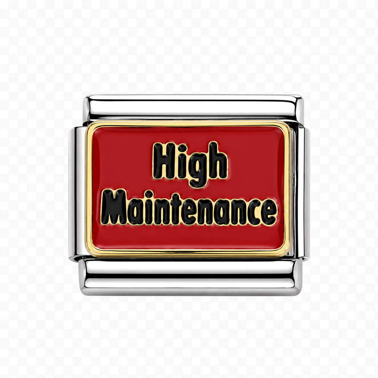 High Maintenance Italian Charm — Silver