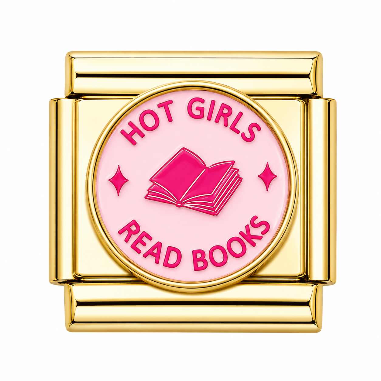 Hot girls read books Italian Charm — Gold