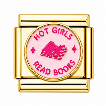 Hot girls read books Italian Charm — Gold