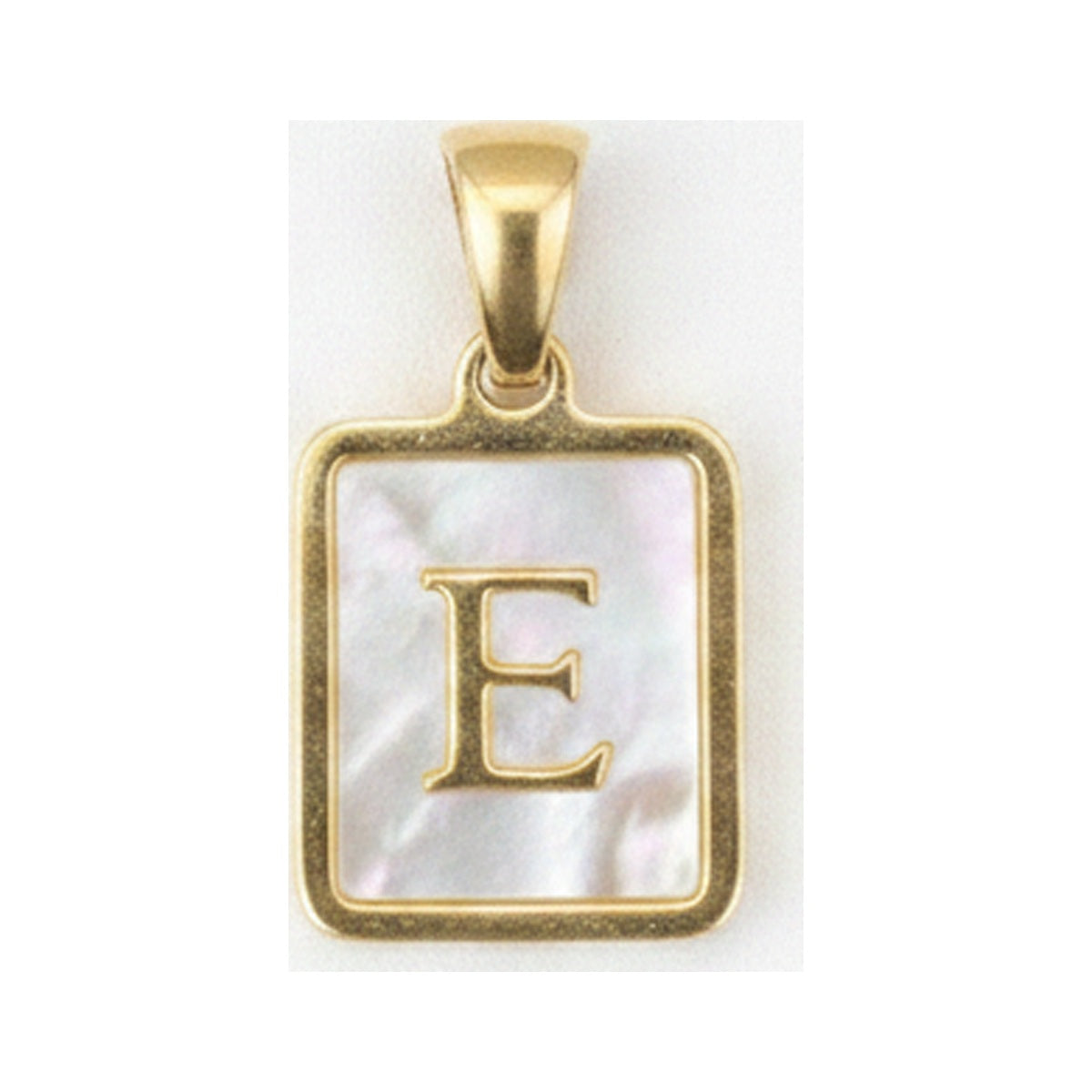 Mother of Pearl Initial Charms — E
