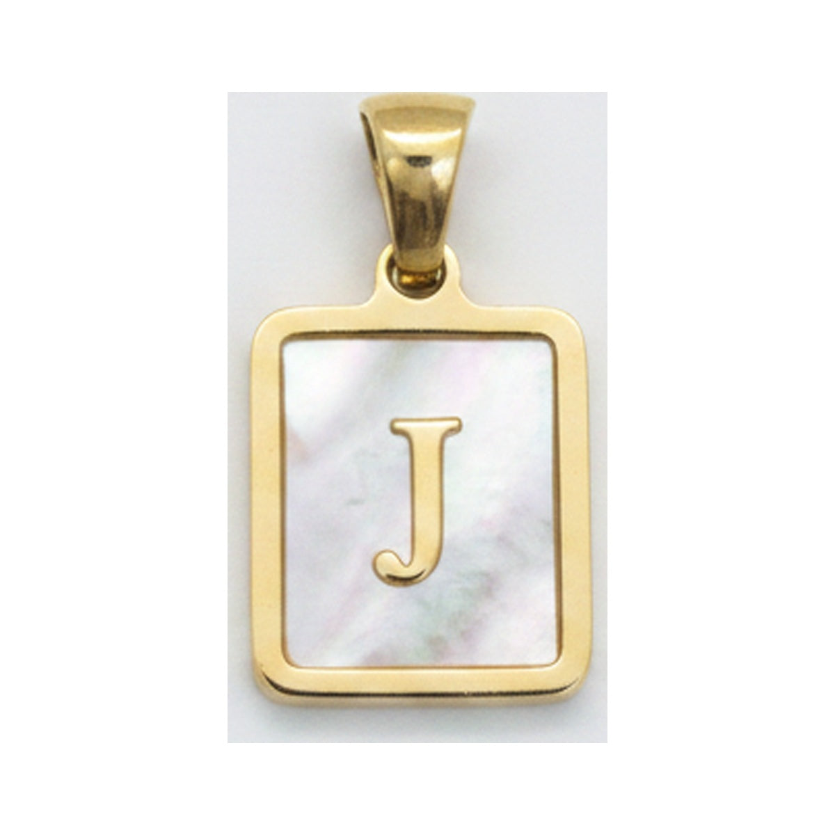 Mother of Pearl Initial Charms — J