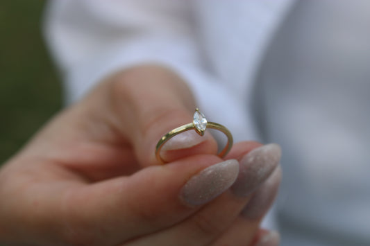 Marquise Silver Ring