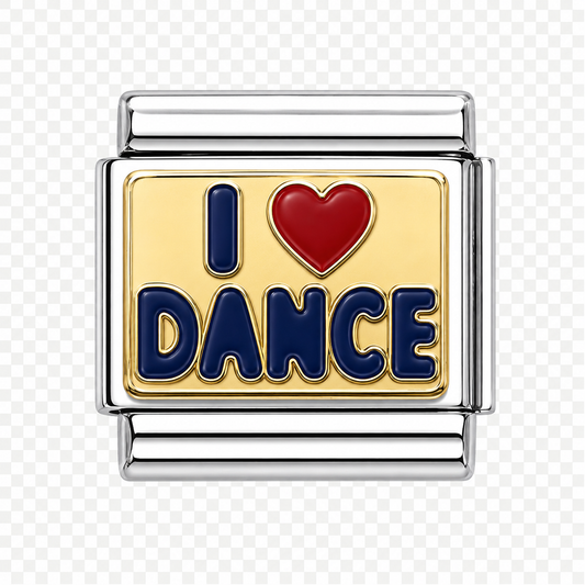 I love Dance Italian Charm — Silver