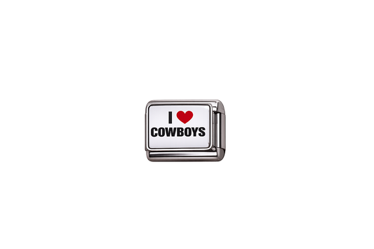 'I Love Cowboys' Italian Charms