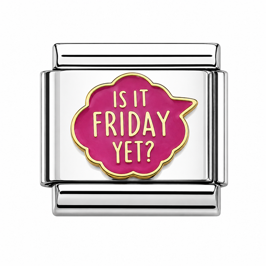 Is it friday yet Italian Charm — Silver
