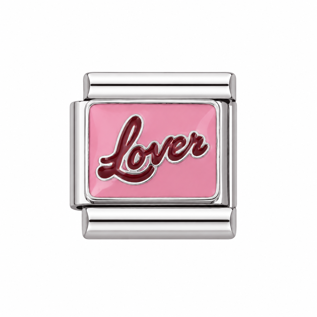 Lover in Italian Charm — Silver