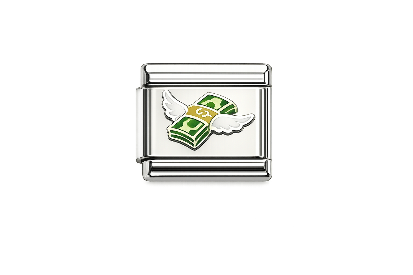Money flying charm Italian Charm — Silver
