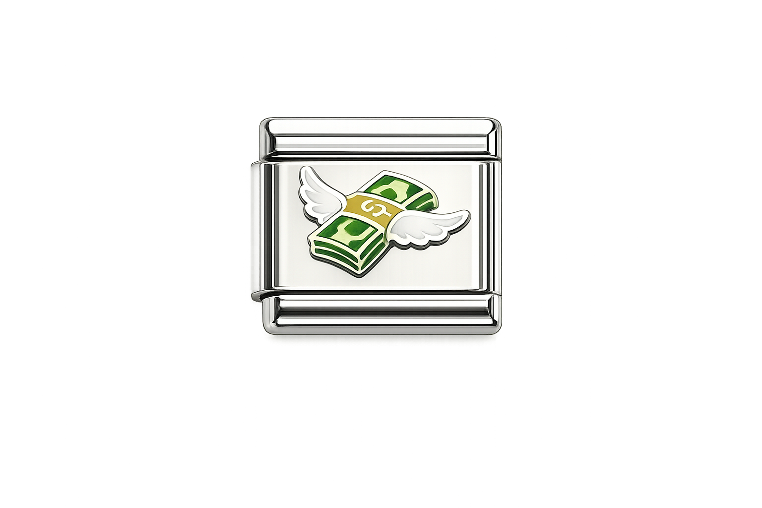 Money flying charm Italian Charm — Silver