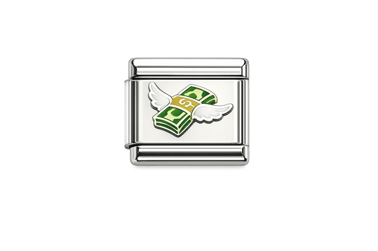 Flying Money Italian Charm