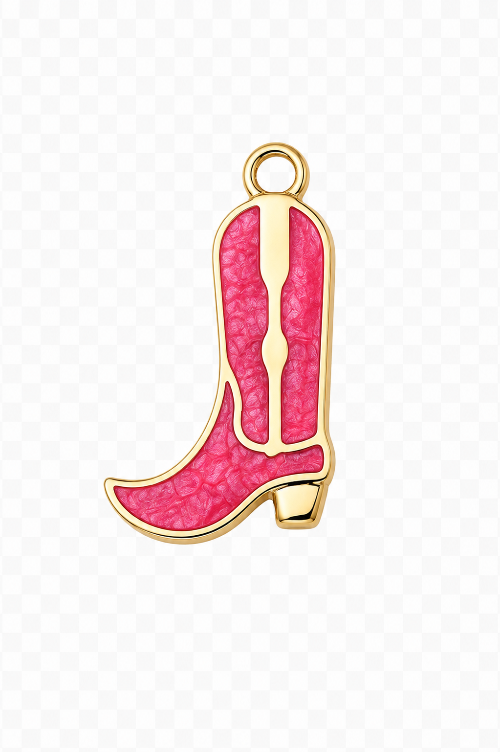 Red Enamel Cowboy Boot Charm