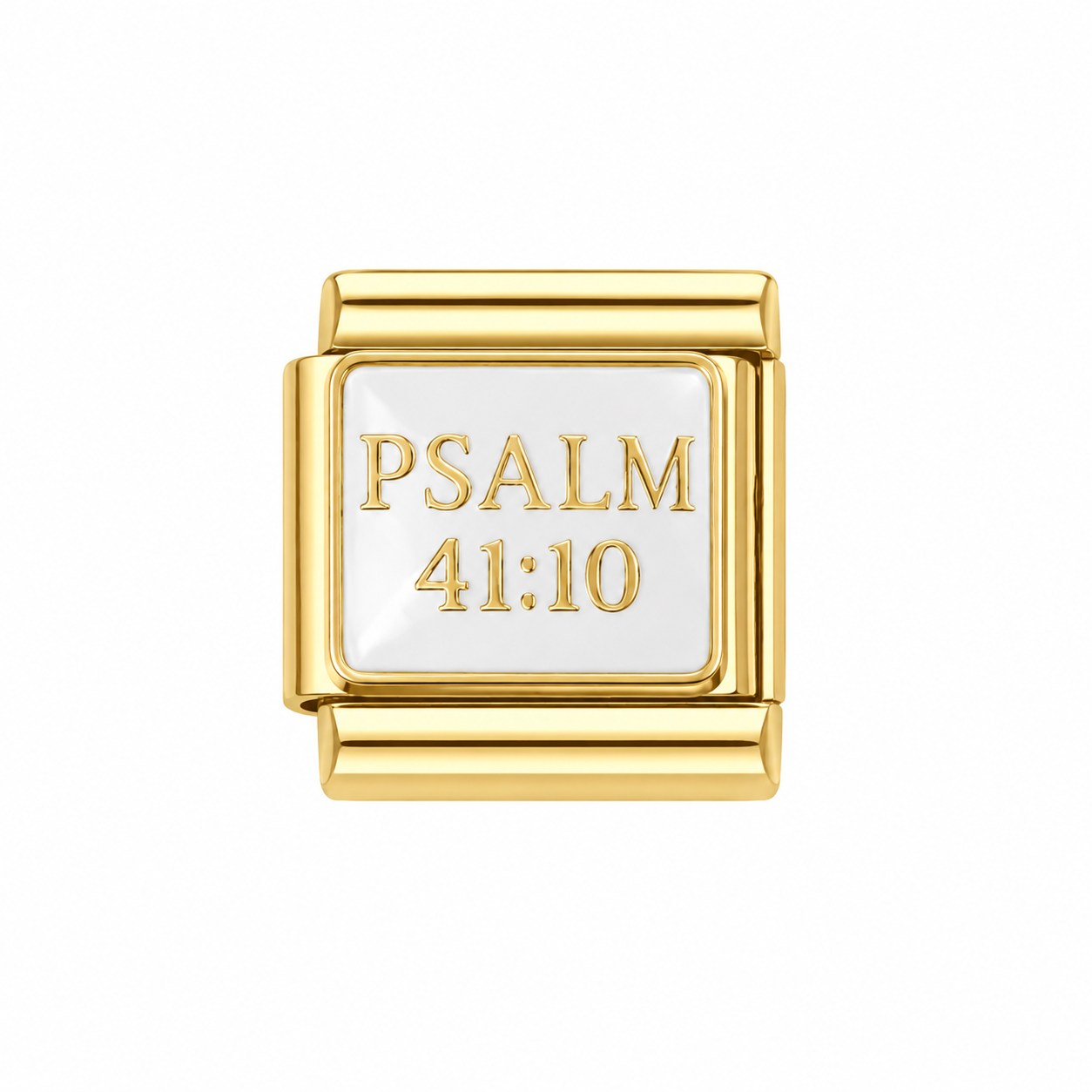 Psalem 41.10 Italian Charm — Gold