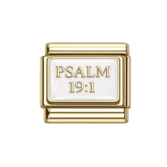 Psalm 19.1 Italian Charm — Gold