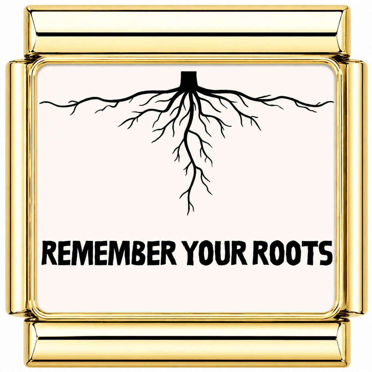Remember your roots Italian Charm — Gold