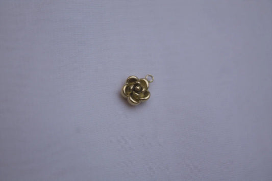 Classic Rose Head Gold Charm