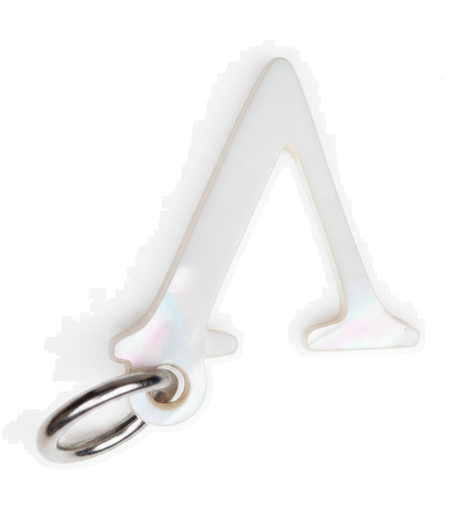 Elegant Initial Charm Silver A