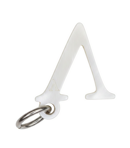 Elegant Initial Charm Silver A