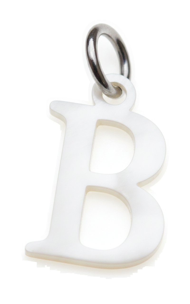 Elegant Initial Charm Silver B