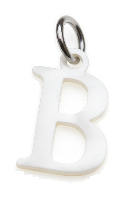Elegant Initial Charm Silver B