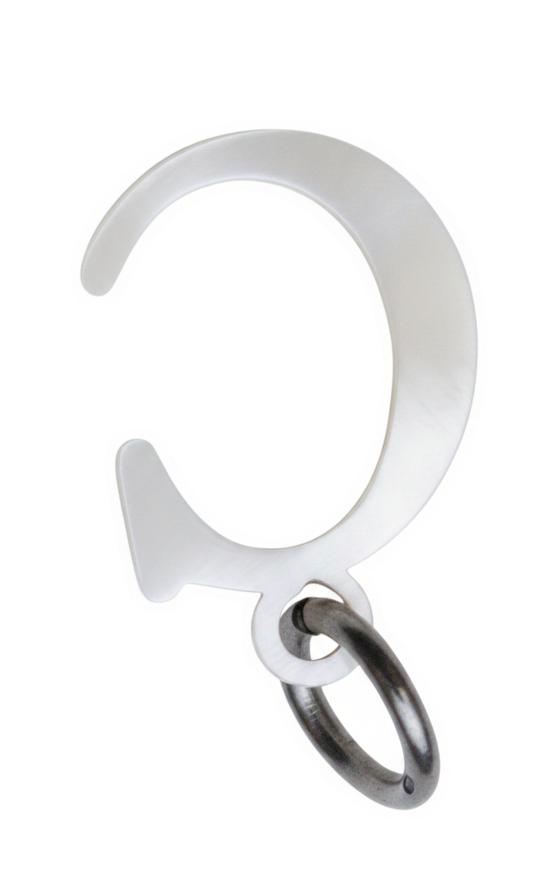 Elegant Initial Charm Silver C