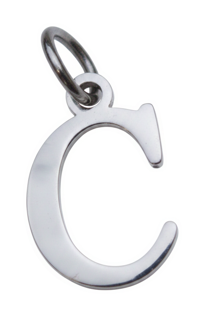 Elegant Initial Charm Silver C