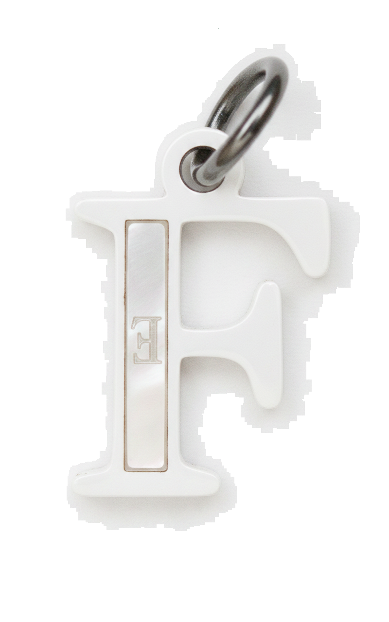 Elegant Initial Charm Silver F