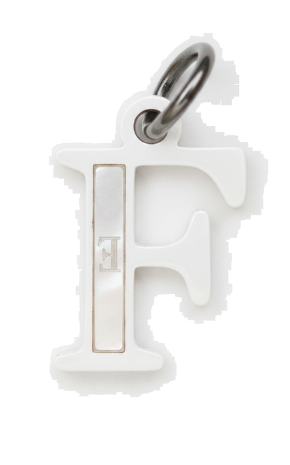 Elegant Initial Charm Silver F
