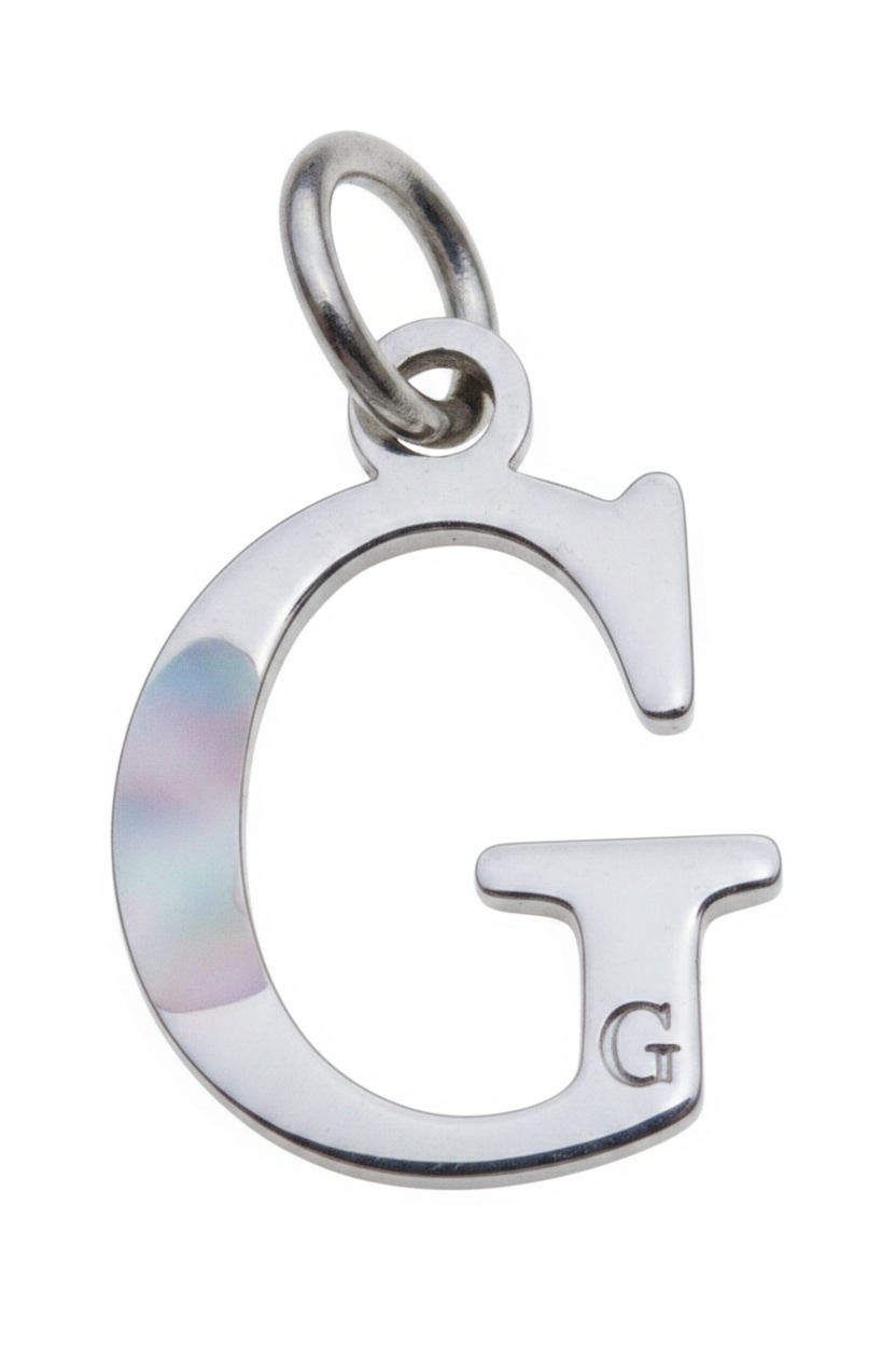 Elegant Initial Charm Silver G