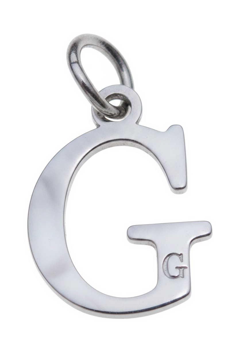 Elegant Initial Charm Silver G