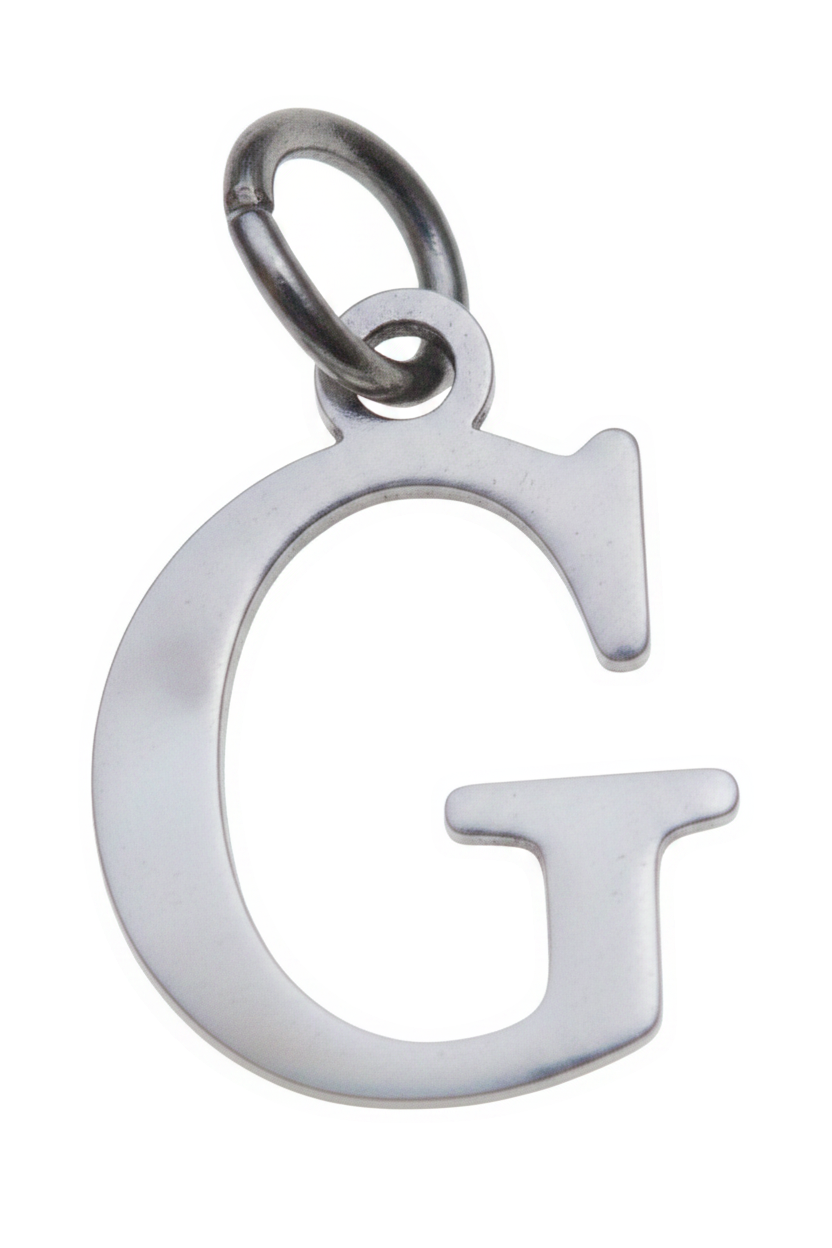 Elegant Initial Charm Silver G