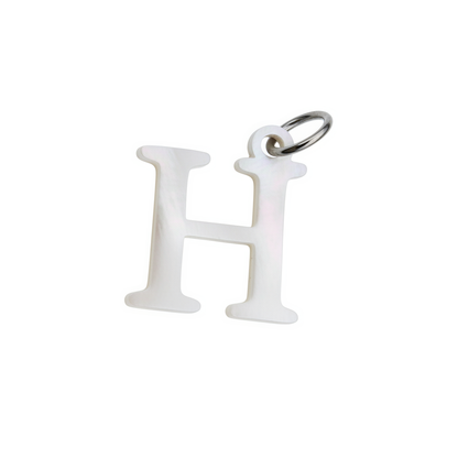 Elegant Initial Charm Silver H