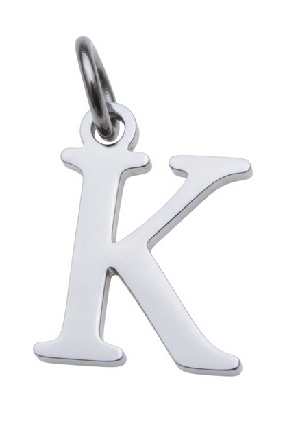 Elegant Initial Charm Silver K
