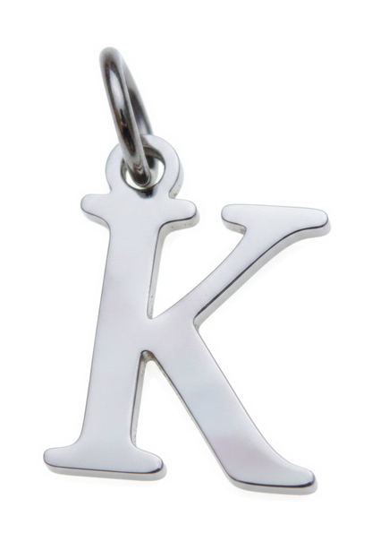Elegant Initial Charm Silver K