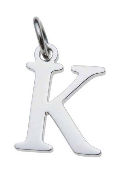 Elegant Initial Charm Silver K