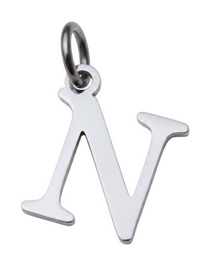 Elegant Initial Charm Silver N
