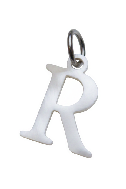 Elegant Initial Charm Silver R