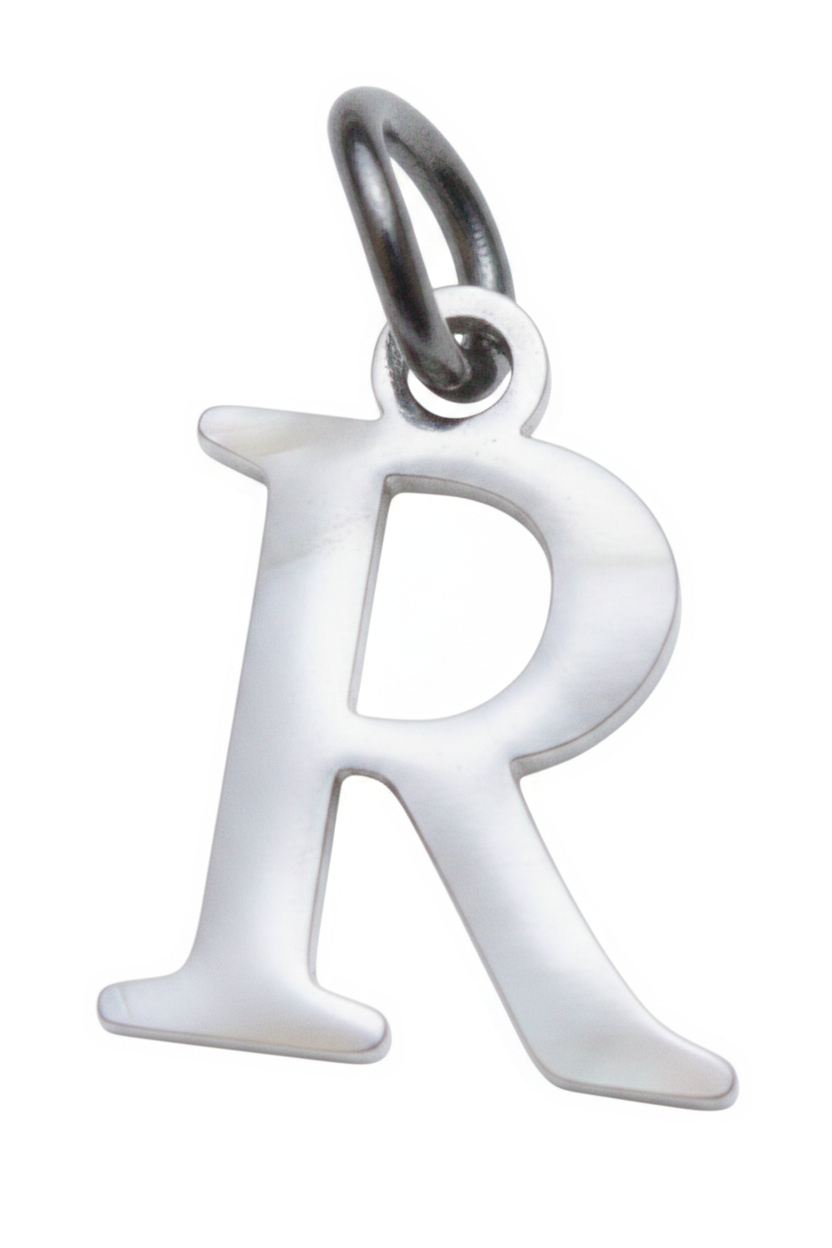 Elegant Initial Charm Silver R