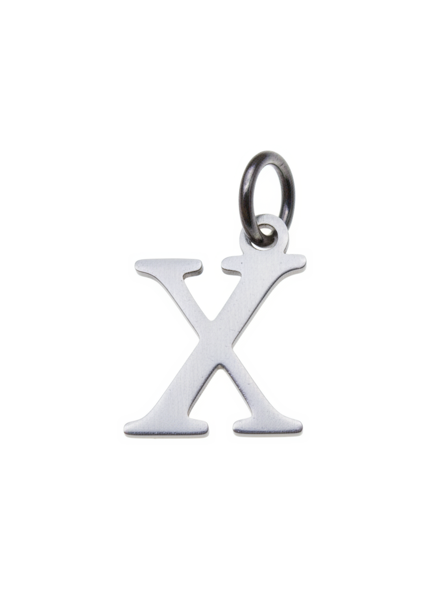 Elegant Initial Charm Silver X