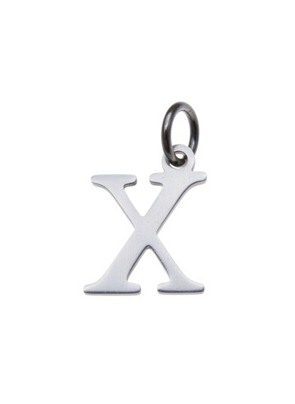 Elegant Initial Charm Silver X