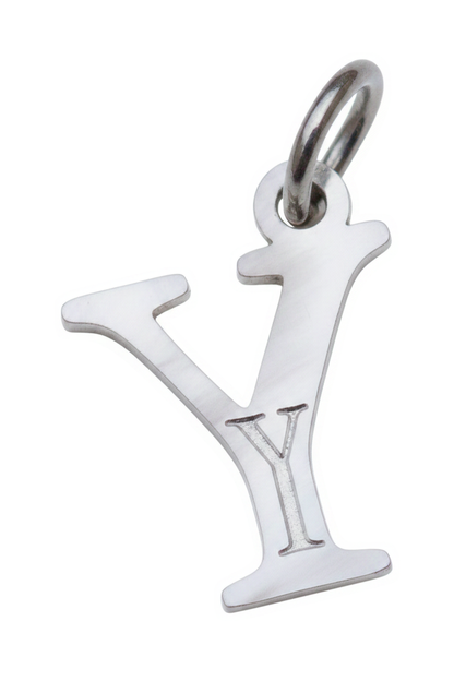 Elegant Initial Charm Silver Y