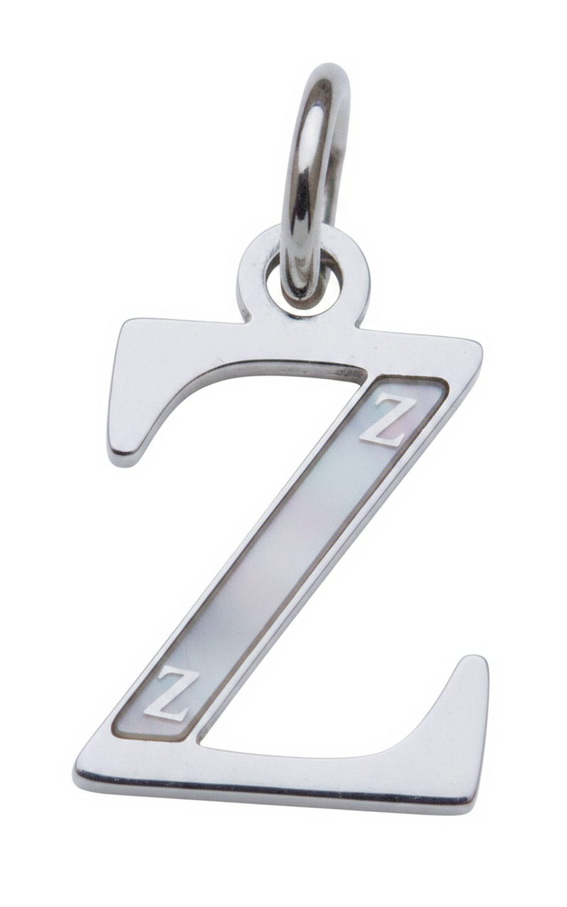 Elegant Initial Charm Silver Z