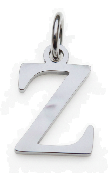 Elegant Initial Charm Silver Z