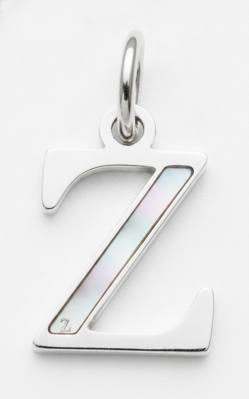 Elegant Initial Charm Silver Z
