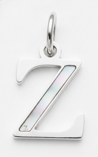 Elegant Initial Charm Silver Z