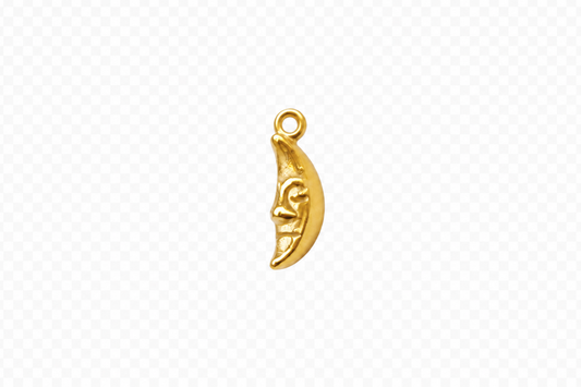 Classic Gold Sleeping Moon Charm